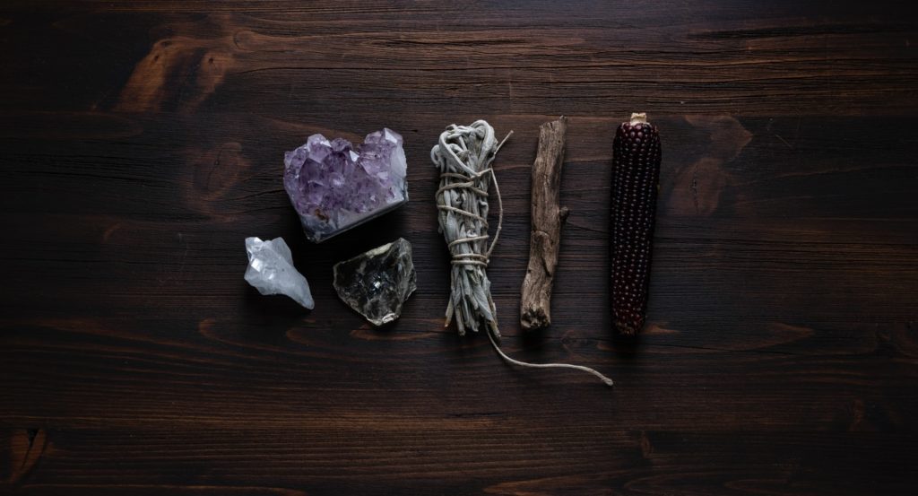 flat lay photography of geodes